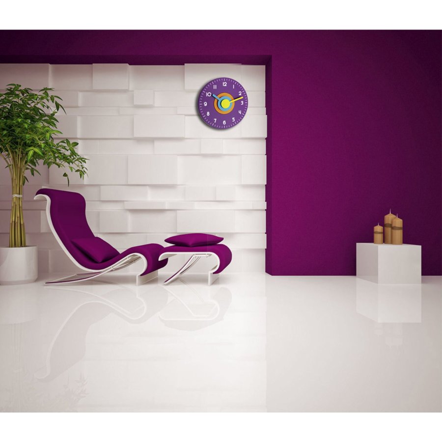 TFA 60.3015.11 Design Wall Clock purple #3