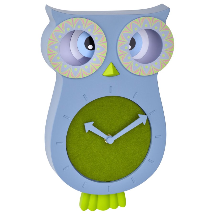 TFA 60.3052.06    blue/green Lucy Kids Pendulum Clock  Owl #1