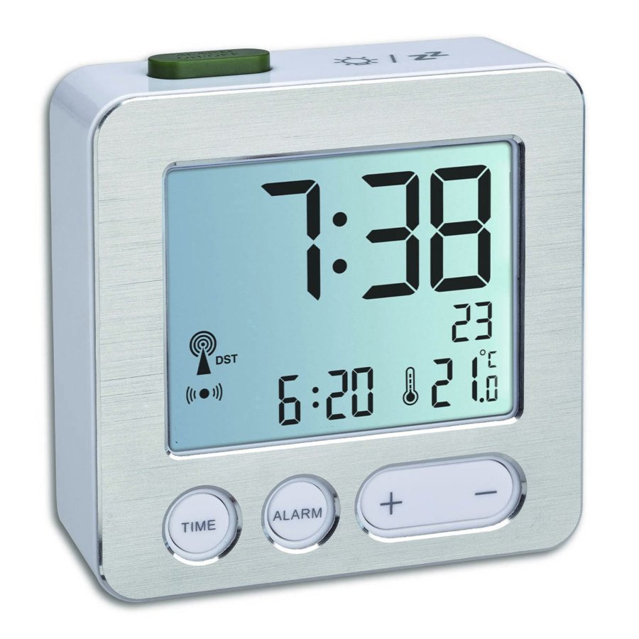 TFA 60.2545.54 RC Alarm Clock silver/white #2