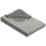 Ibena Jac. cotton blanket grey Lausanne GOTS certificated #1