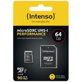 Intenso microSDXC           64GB C10 UHS-I U1 Performance Adapter #1