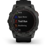 Garmin fenix 7X Solar Slate grey with black band #2