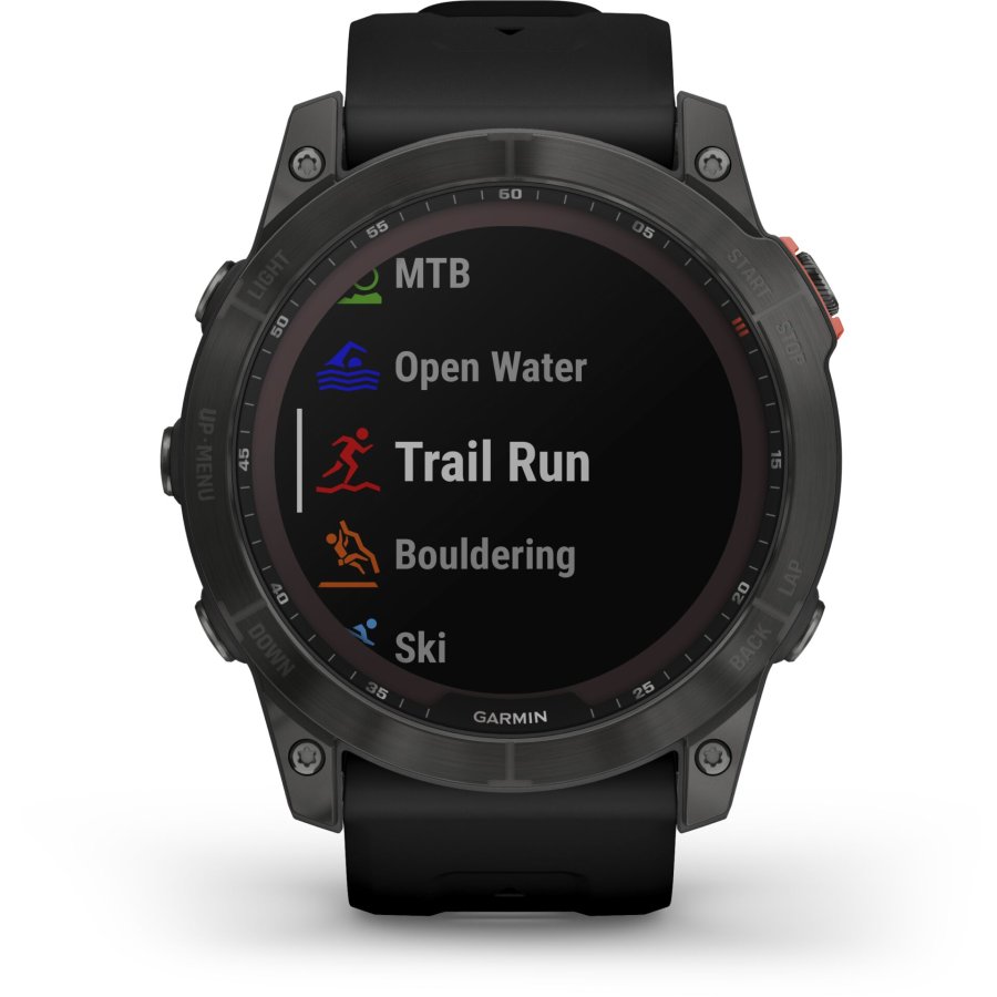 Garmin fenix 7X Solar Slate grey with black band #2