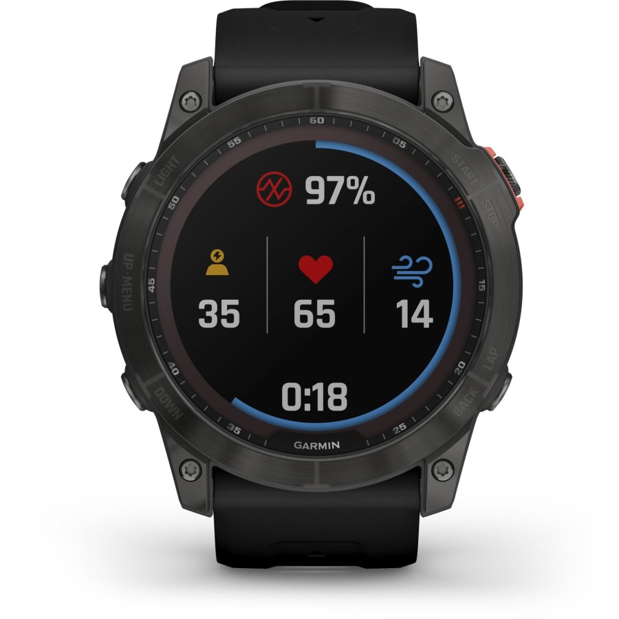 Garmin fenix 7X Solar Slate grey with black band #3