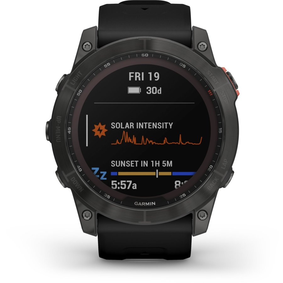 Garmin fenix 7X Solar Slate grey with black band #5