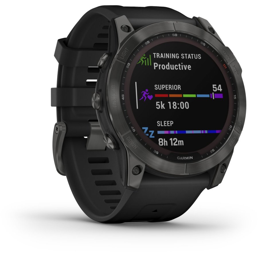 Garmin fenix 7X Solar Slate grey with black band #8