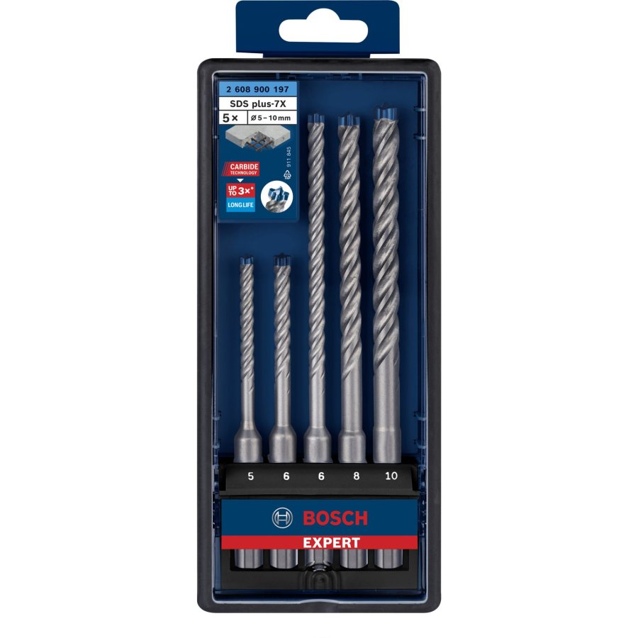 Bosch EXPERT Hammer Bits  SDS plus-7X 5pcs Set #1