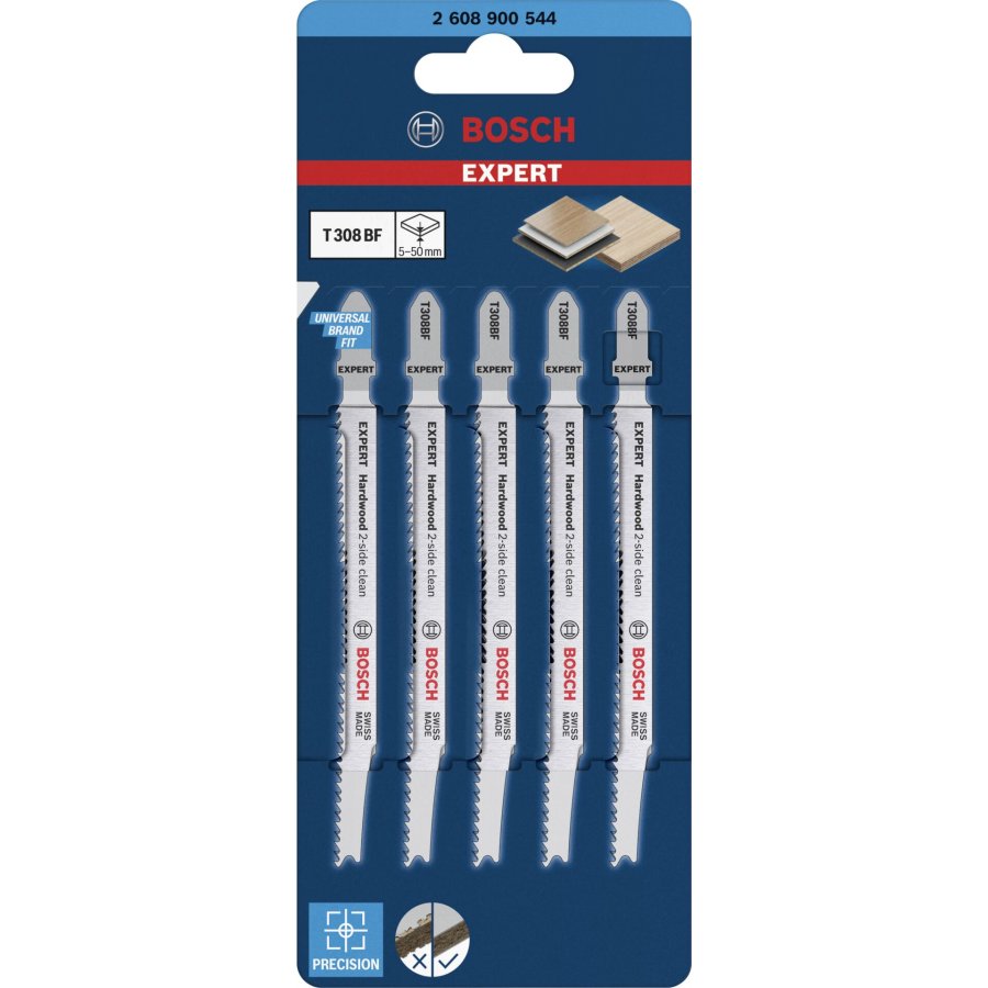 Bosch EXPERT jigsaw blades T308BF Hardwood 2-side clean 5pc #3