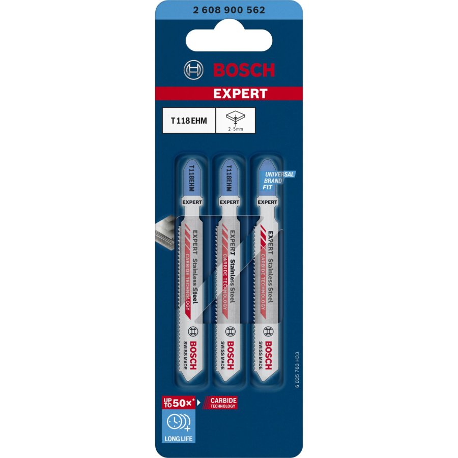 Bosch EXPERT jigsaw blades T118EHM 3Stk Stainless Steel #3