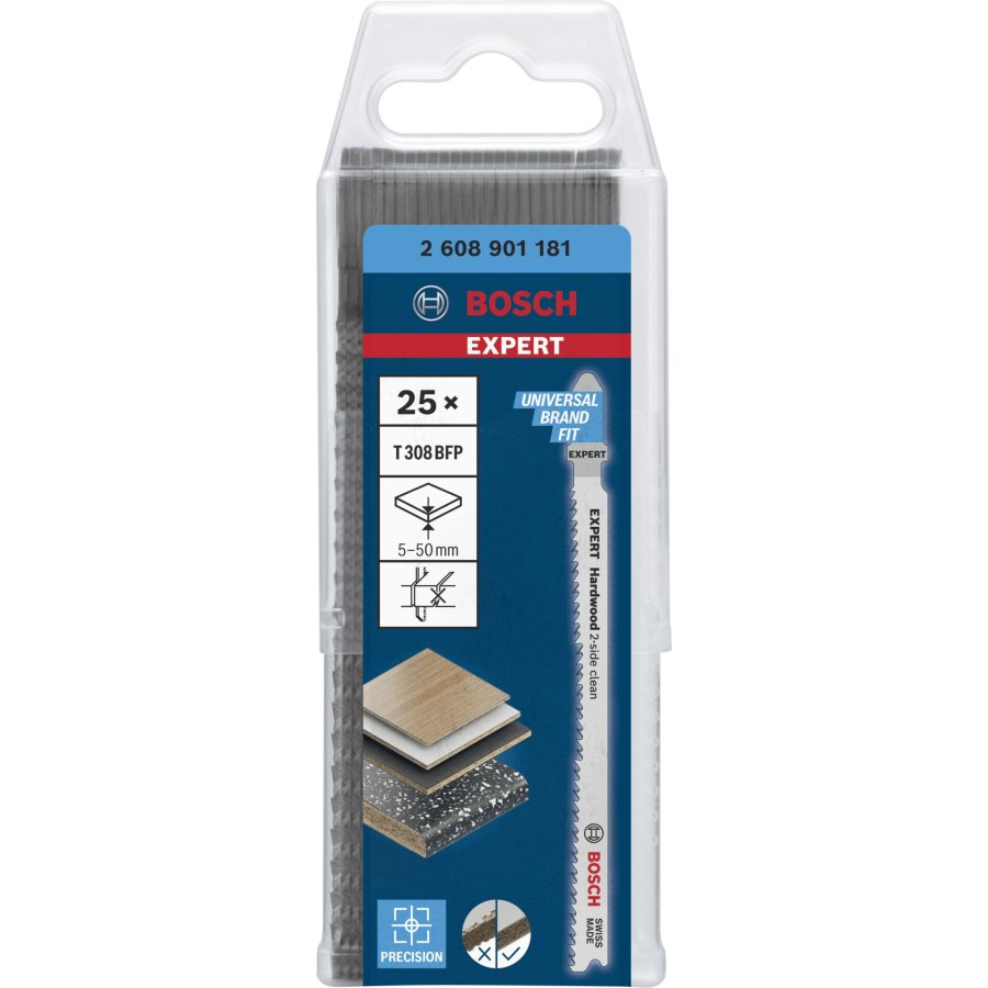 Bosch EXPERT jigsaw blades T308BFP 25Stk Hardwood 2-side #3