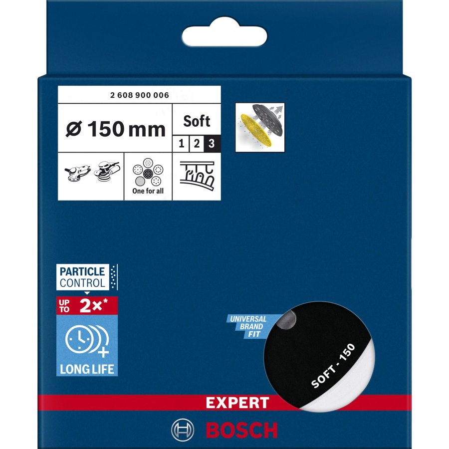 Bosch EXPERT Multihole Backing Pad 150mm, soft, M8+5/16 #3