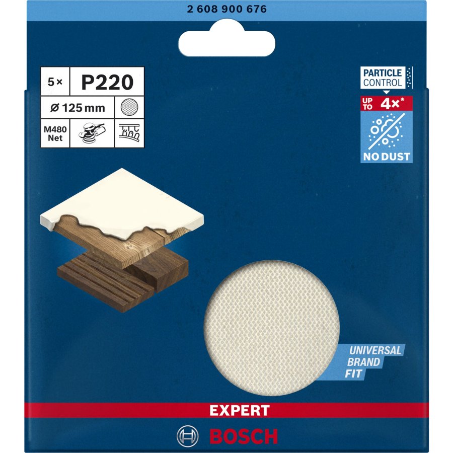 Bosch EXPERT Sandings Nets M480,125mm,K220, 5x #2