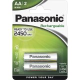 1x2 Panasonic Akku NiMH Mignon AA 2450 mAh Rechargeable Evolta #1