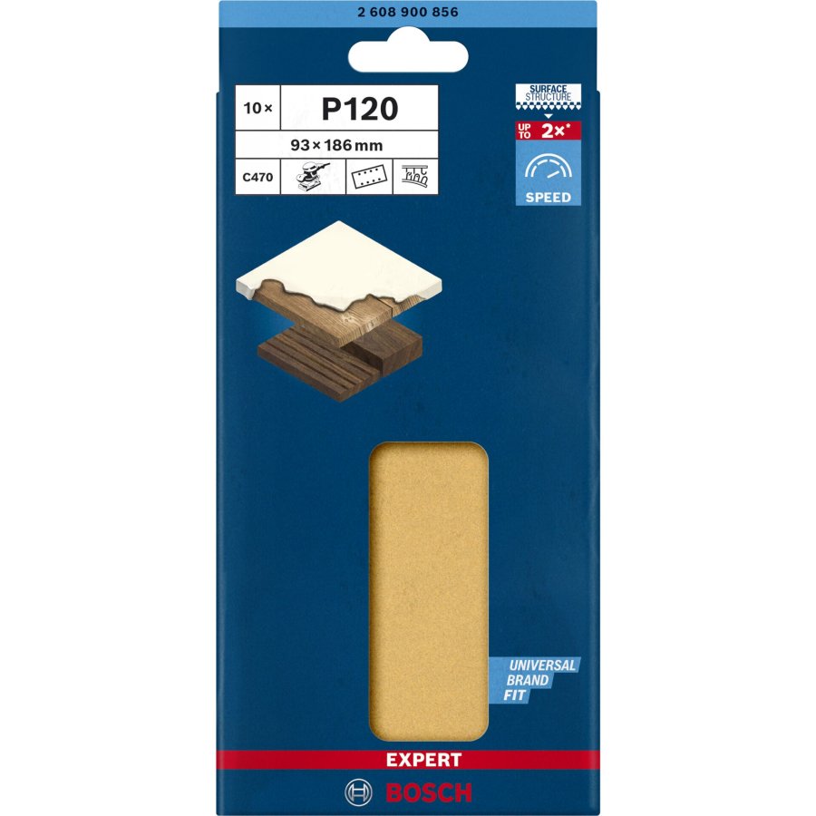 Bosch EXPERT Sanding Pad C470, 93x186mm,K120, 10x #2