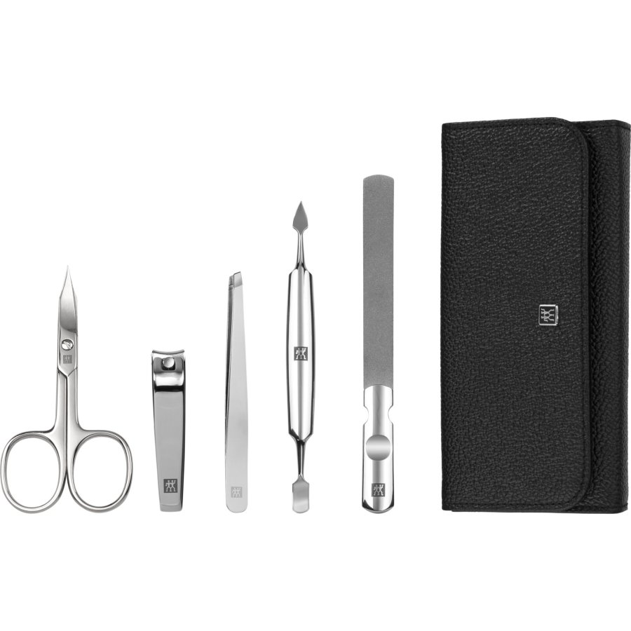 Zwilling CLASSIC snap fastener leather case, black, 5 pcs. #1
