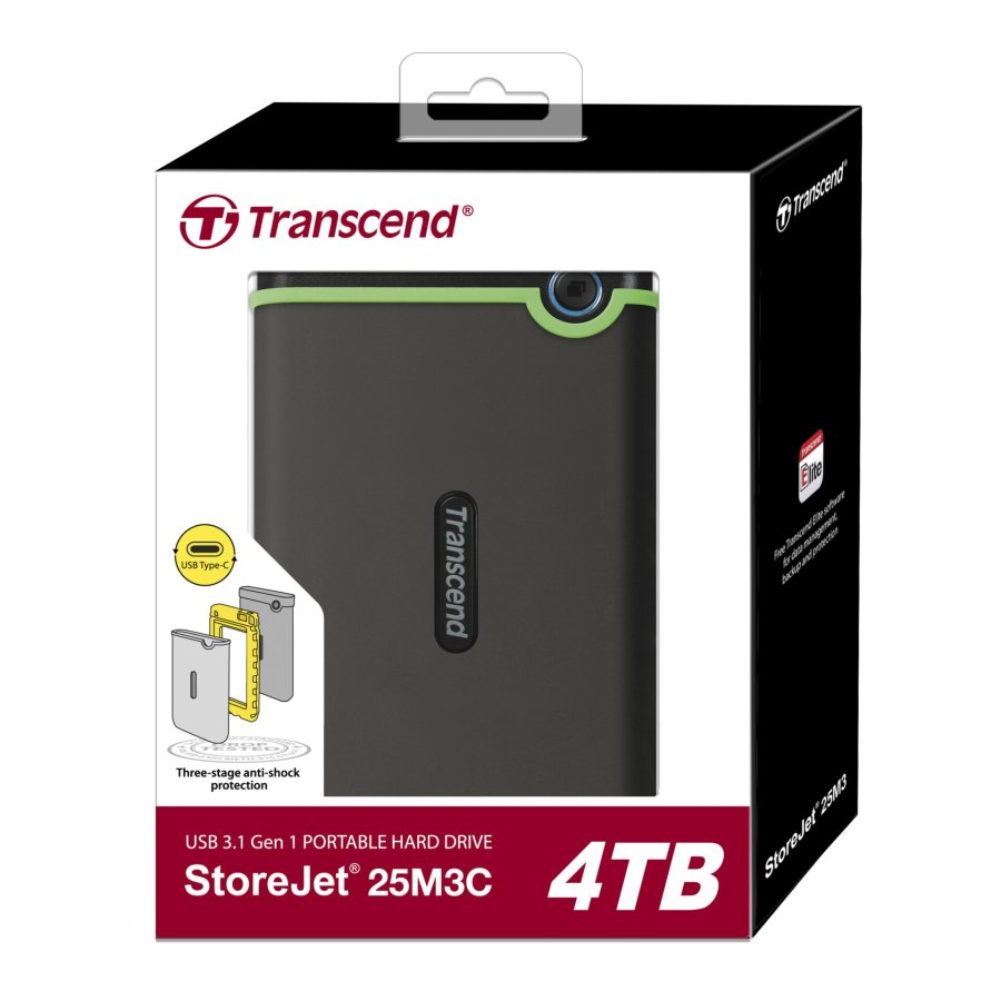 Transcend StoreJet 25M3 2,5  4TB USB 3.1 Gen 1        TS4TSJ25M3C #5