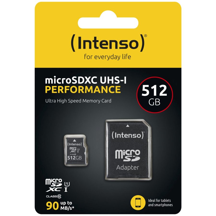 Intenso microSDXC          512GB C10 UHS-I U1 Performance Adapter #1