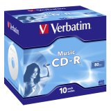 1x10 Verbatim CD-R 80 / 700MB Audio Color  Live it  Jewel Case #1