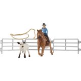 Schleich Farm World     42577 Cowgirl Team Roping Fun #1