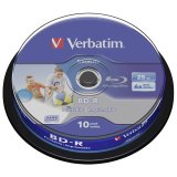 1x10 Verbatim BD-R Blu-Ray 25GB 6x Speed DL Wide Printable CB #1