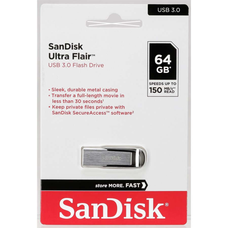 SanDisk Cruzer Ultra Flair  64GB USB 3.0 150MB/s  SDCZ73-064G-G46 #1