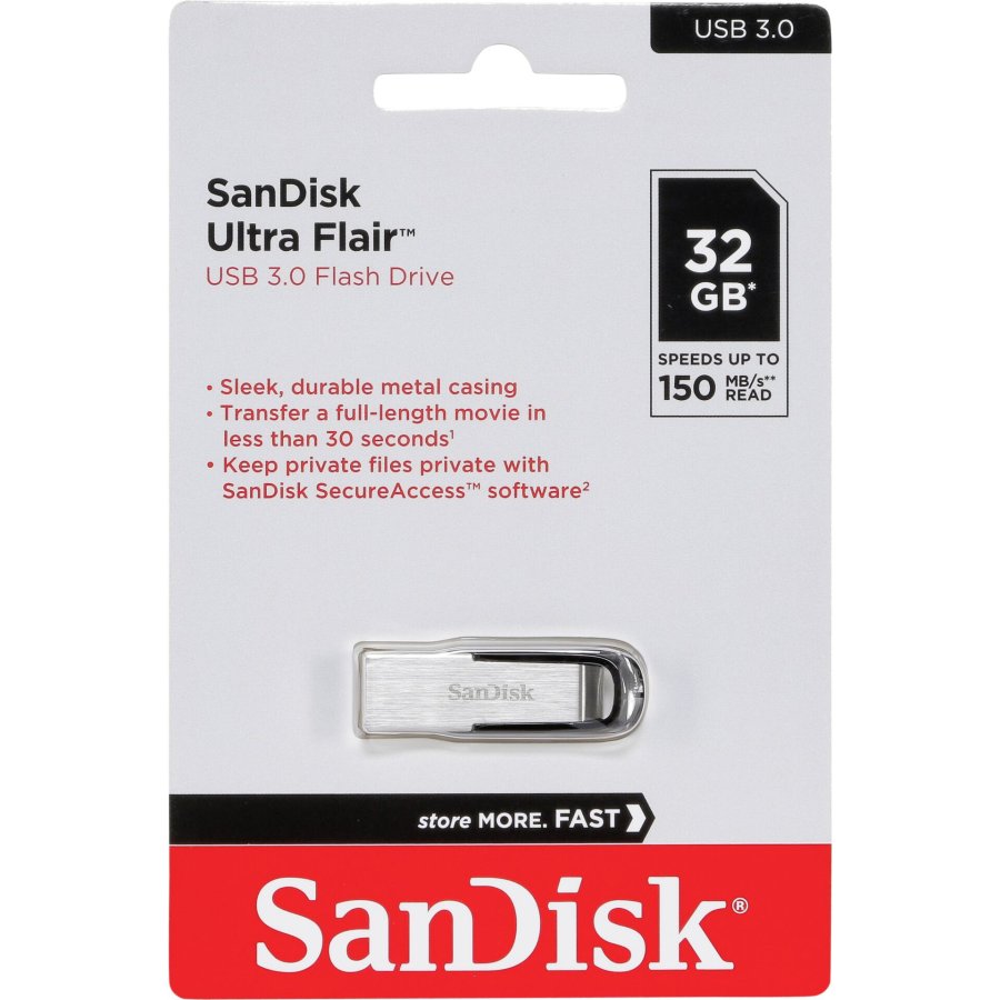 SanDisk Cruzer Ultra Flair  32GB USB 3.0 150MB/s  SDCZ73-032G-G46 #1