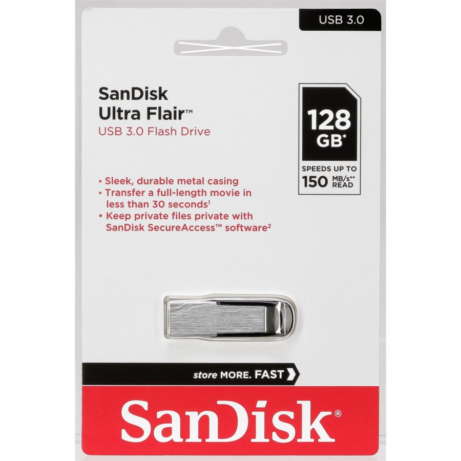 SanDisk Cruzer Ultra Flair 128GB USB 3.0 150MB/s  SDCZ73-128G-G46 #1