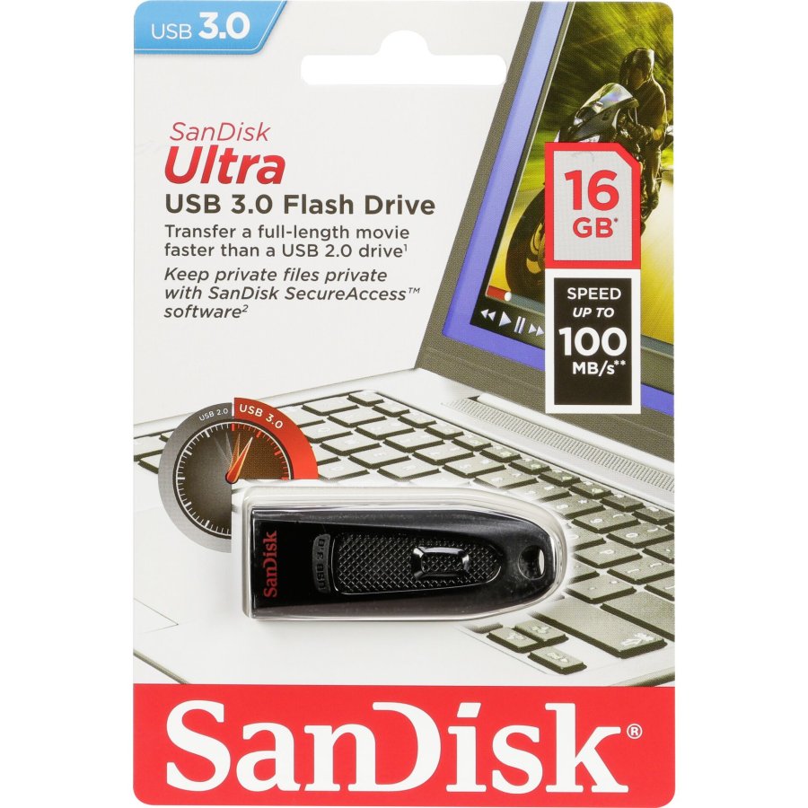 SanDisk Ultra USB 3.0       16GB up to 100MB/s    SDCZ48-016G-U46 #1