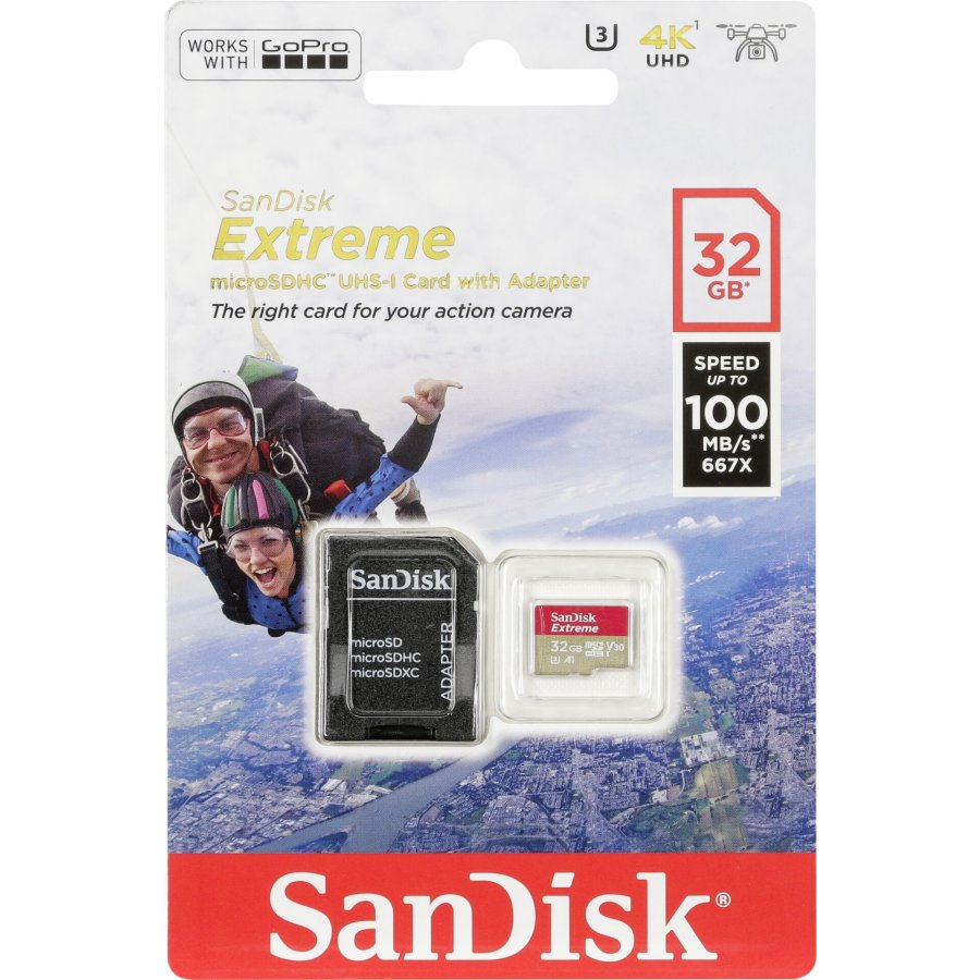 SanDisk microSDHC Action SC 32GB Extr.100MB A1 SDSQXAF-032G-GN6AA #1