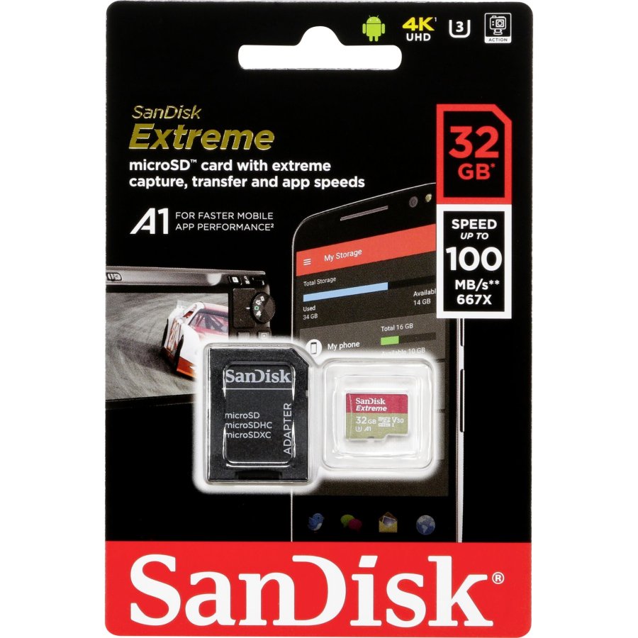 SanDisk microSDHC V30 A1    32GB Extreme 100MB SDSQXAF-032G-GN6MA #1