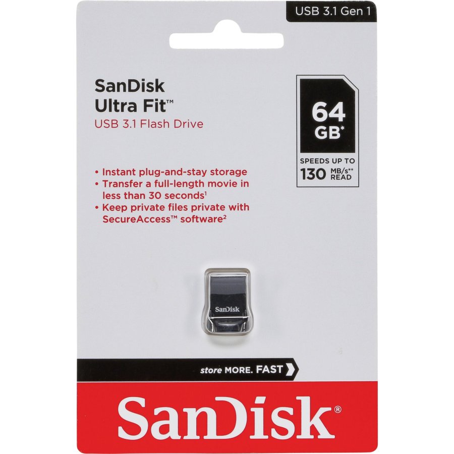 SanDisk Cruzer Ultra Fit    64GB USB 3.1         SDCZ430-064G-G46 #1