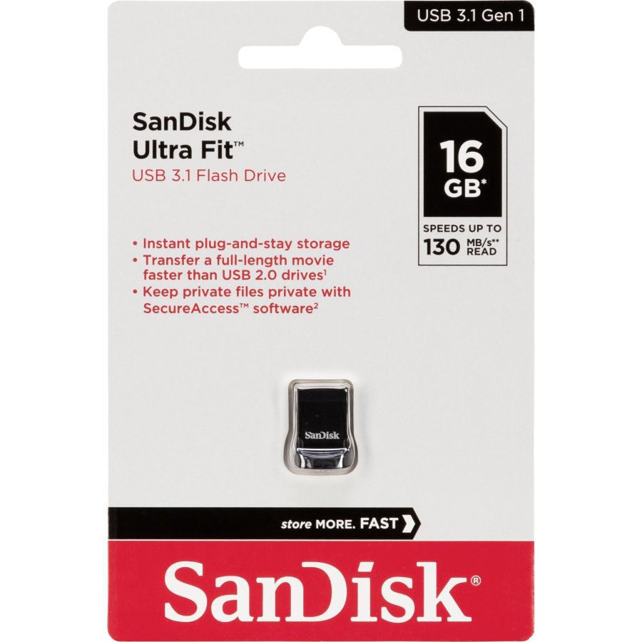 SanDisk Cruzer Ultra Fit    16GB USB 3.1         SDCZ430-016G-G46 #1