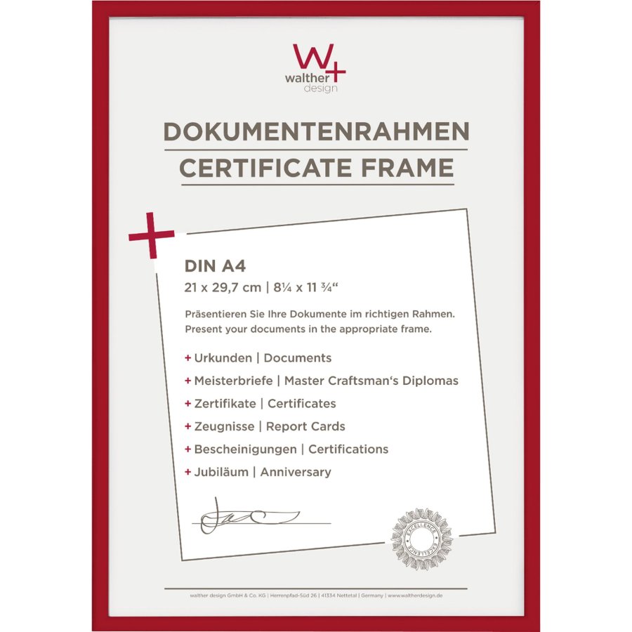 Walther New Lifestyle    21x29,7 Resin red DIN A4 KV130R #1