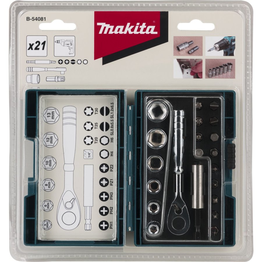 Makita B-54081 Ratchet + Bit Set #1