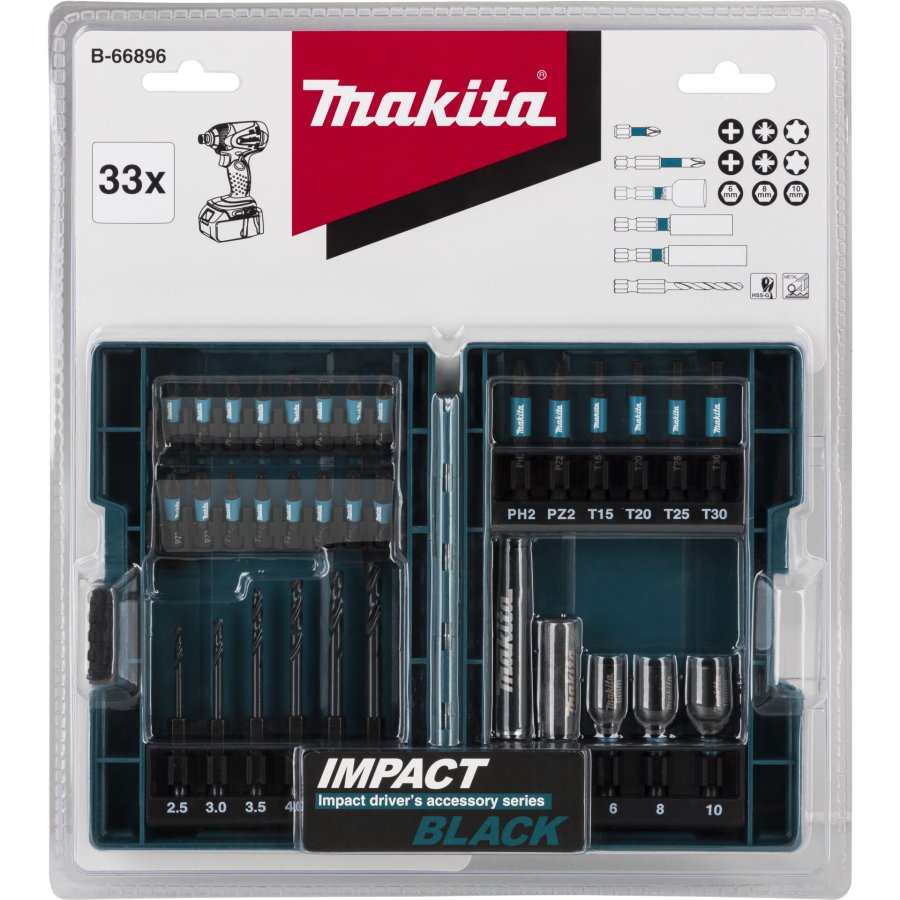 Makita B-66896 Impact Black Drill Bit Set #1