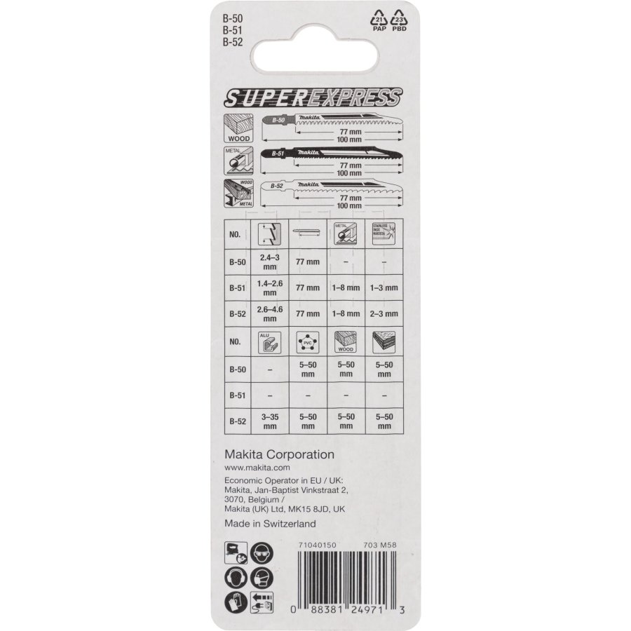 Makita B-06292 Jigsaw blade kit #2