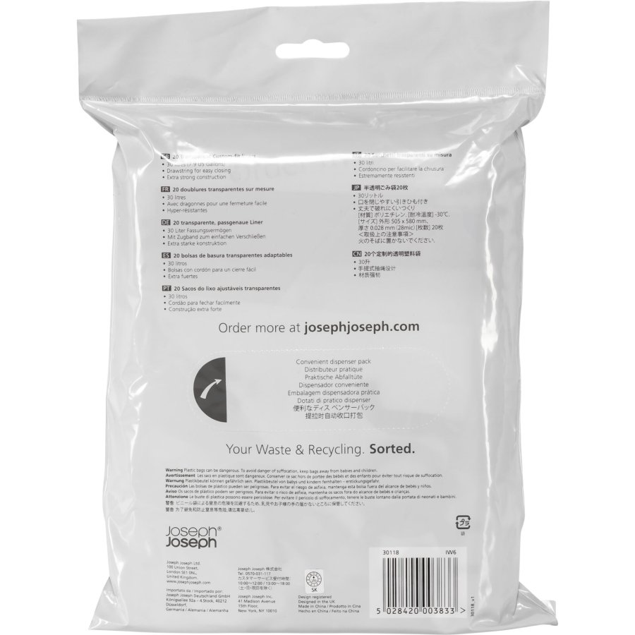 Joseph Joseph Bin Liners 20 pcs. , 30 L transparent #2