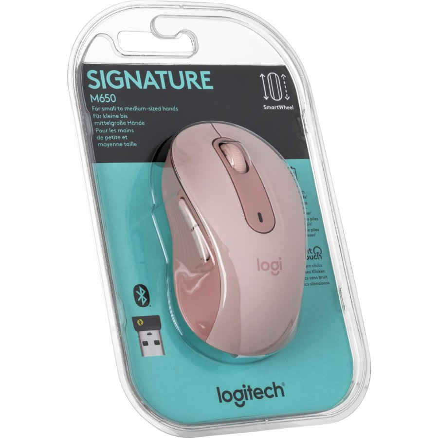 M650 Cordless Optical Mouse, USB, Pink #1