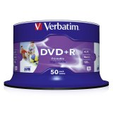 1x50 Verbatim DVD+R 4,7GB 16x Speed, wide printable NON-ID #2