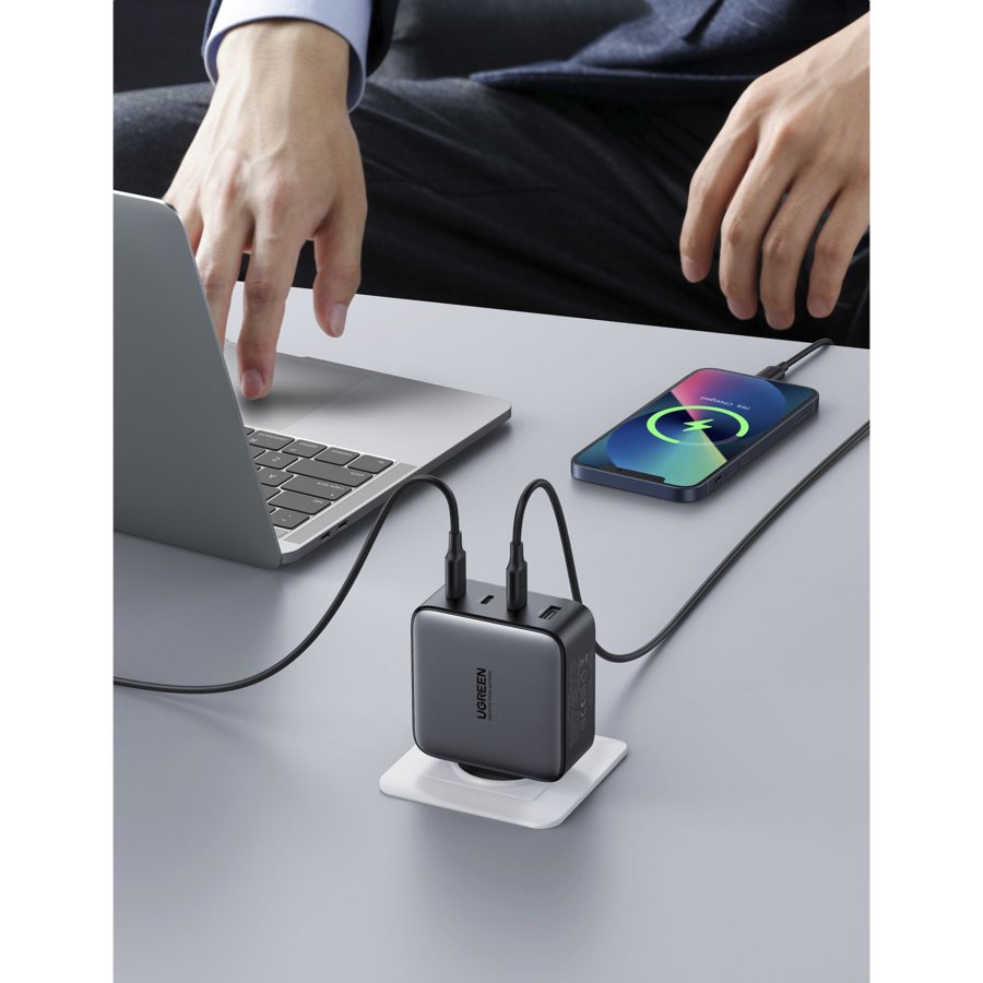 UGREEN USB-A+3xUSB-C 100W GaN Wall Charger USB C-C Cable Black #5