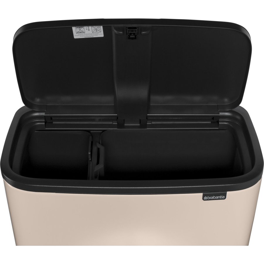 Brabantia Waste Bin Bo Touch Bin 11 + 23 L Soft Beige #4