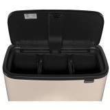 Brabantia Waste Bin Bo Touch Bin 3 x 11 L Soft Beige #4