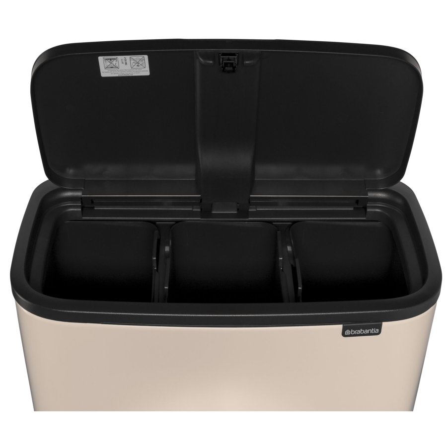 Brabantia Waste Bin Bo Touch Bin 3 x 11 L Soft Beige #4