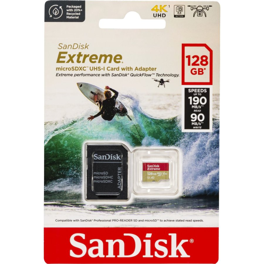 SanDisk microSDXC          128GB Extreme A2 C10 V30 UHS-I U3 #1