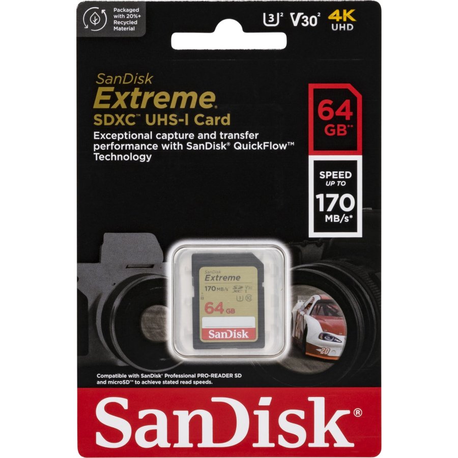 SanDisk Extreme SDXC        64GB UHS-I C10 U3 V30 #1
