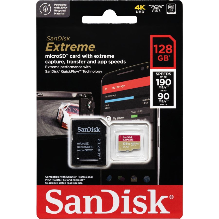 SanDisk microSDXC V30 A2   128GB Extreme A2 C10 V30 UHS-I U3 #1