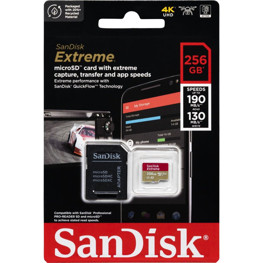 SanDisk microSDXC          256GB Extreme A2 C10 V30 UHS-I U3 #1