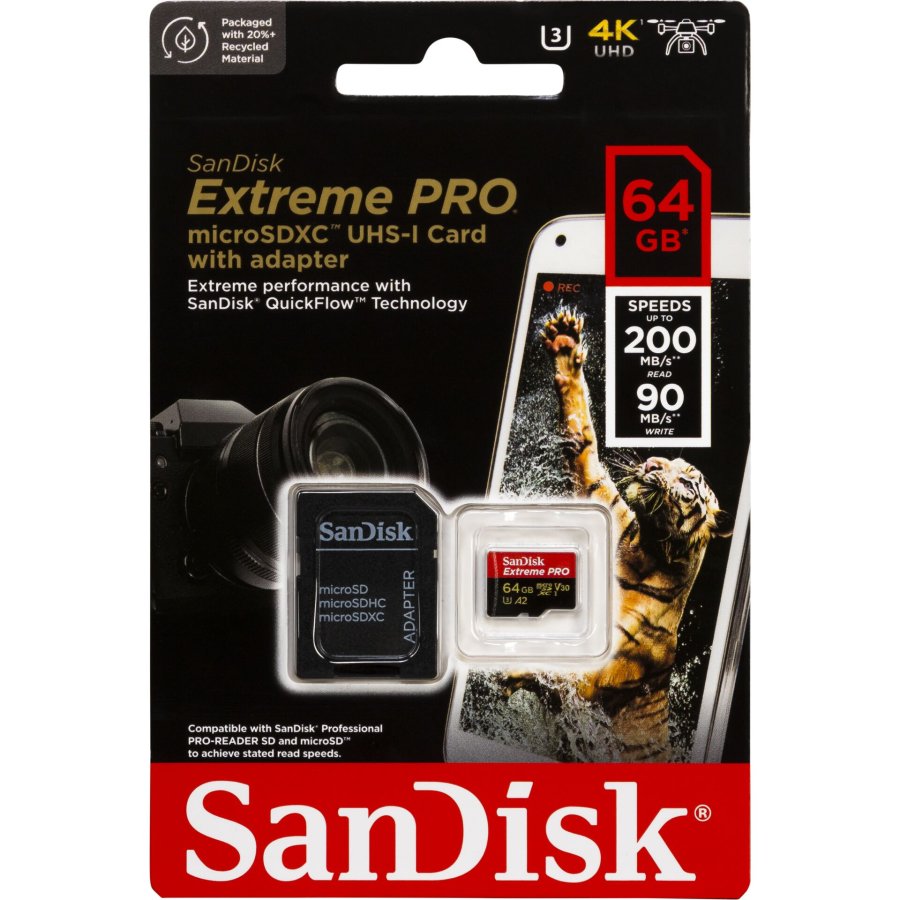 SanDisk microSDXC           64GB Extreme Pro A2 C10 V30 UHS-I U3 #1