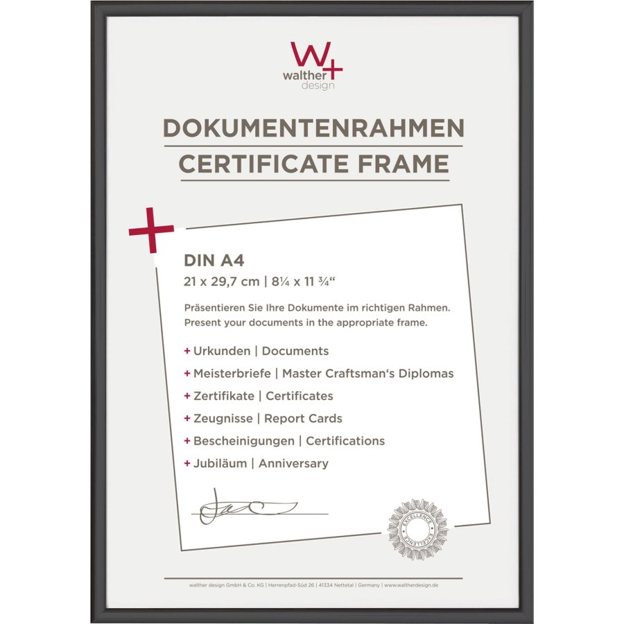 Walther New Lifestyle    21x29,7 Resin black DIN A4 KV130B #1