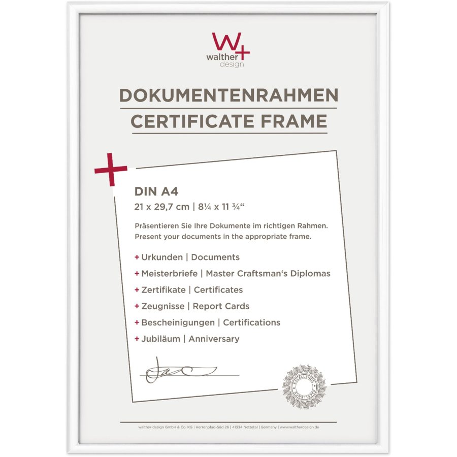 Walther New Lifestyle    21x29,7 Resin white DIN A4 KV130W #1